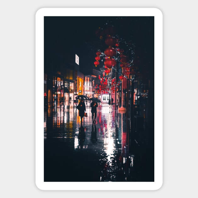 night rain Sticker by djil13